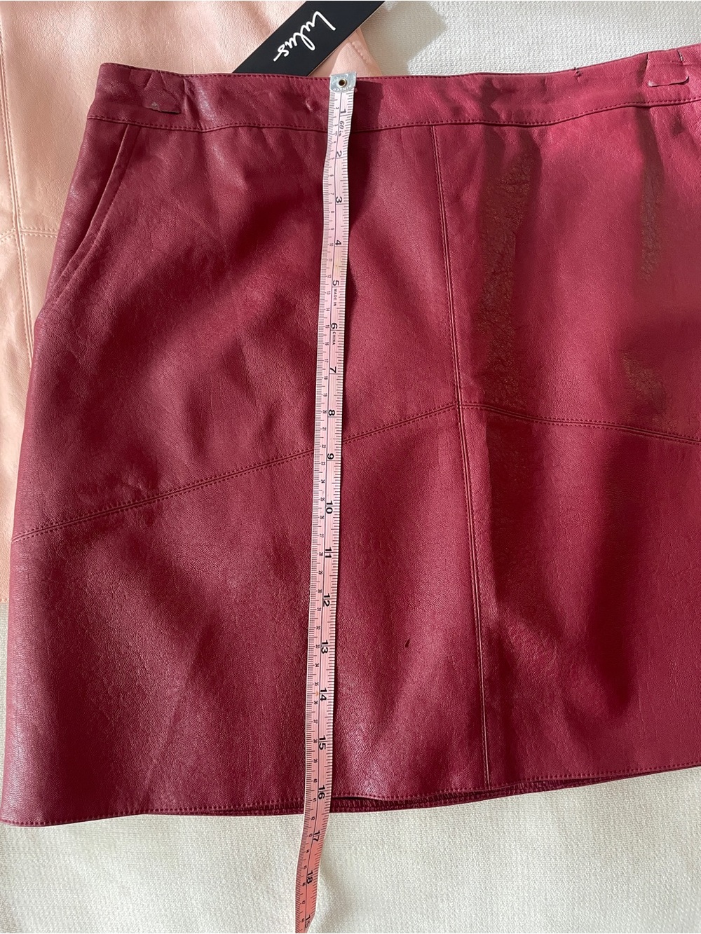 Lulu's Wine Faux Leather Mini Skirt